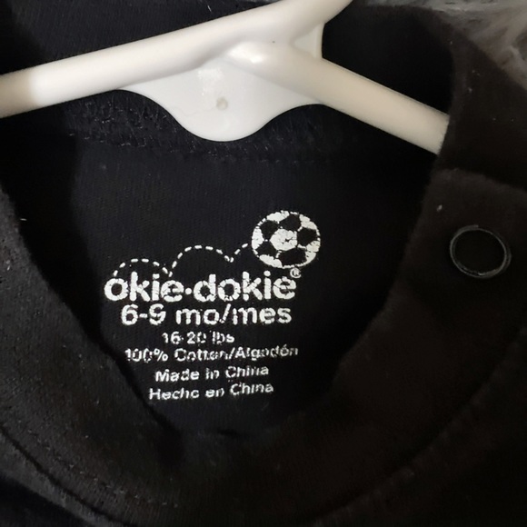 Okey-dokey Longsleeve, onesie, black, 6 to 9m - Picture 2 of 3